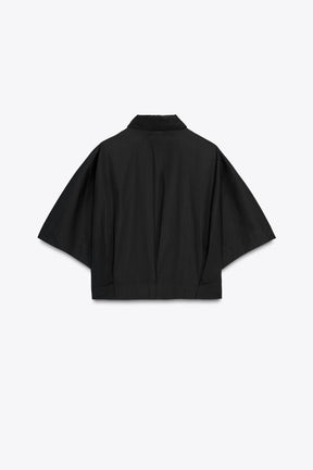 Poplin Wide-Sleeve Shirt