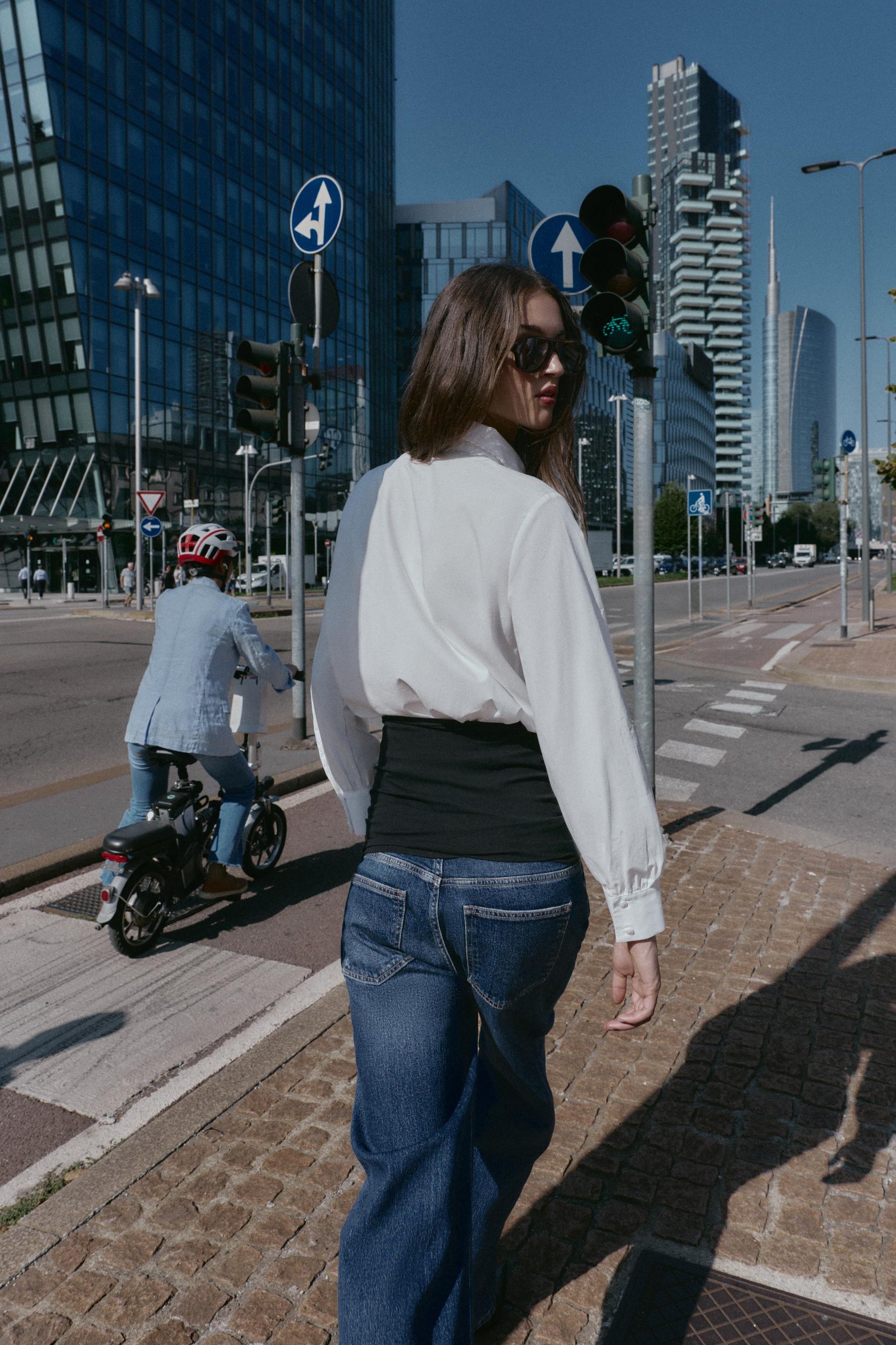 Bow-Detailed Poplin Shirt