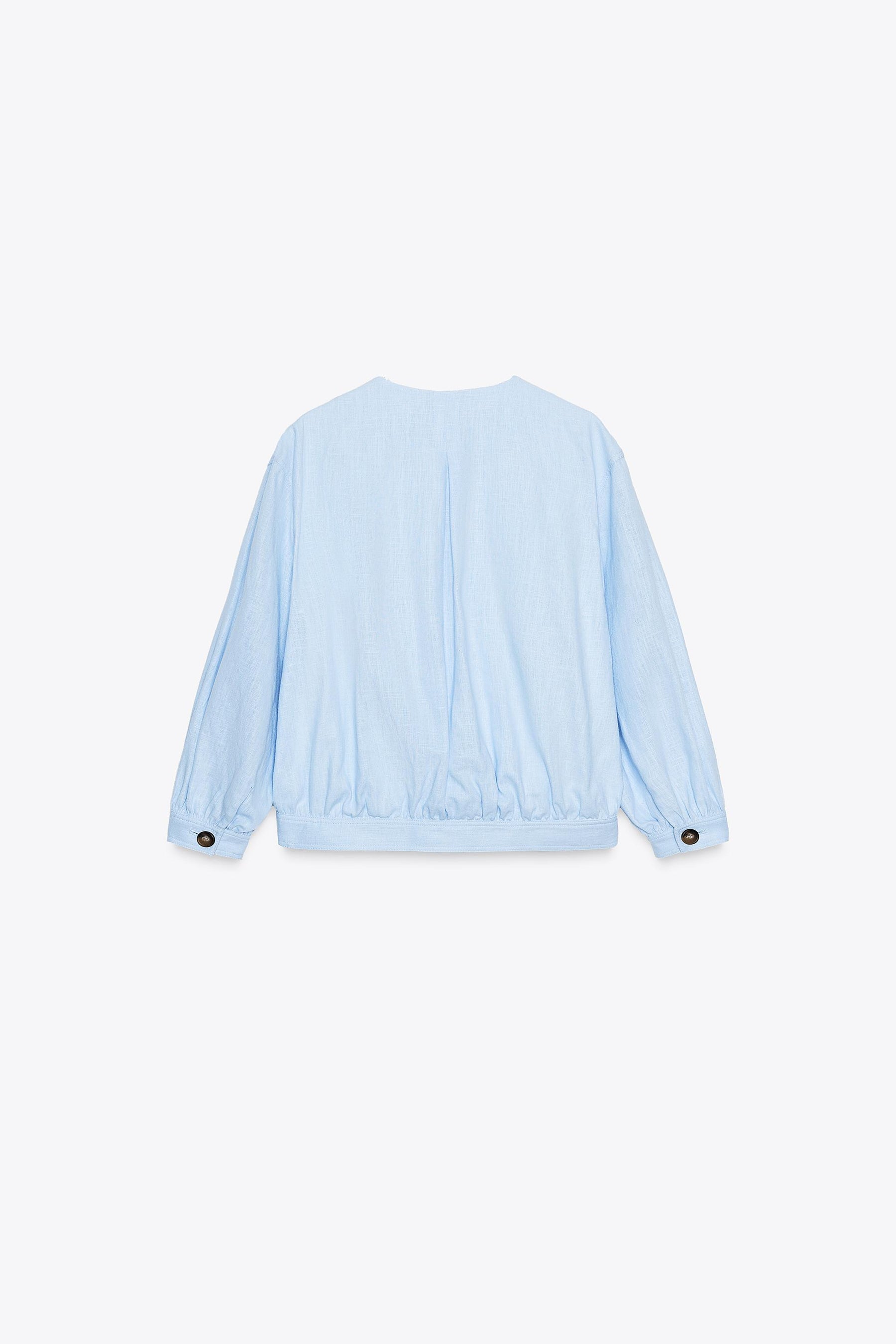 BOMBER JACKET WITH LINEN BLEND - Image 5