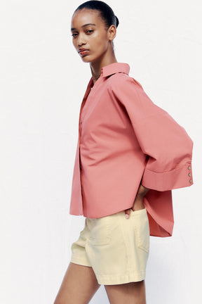 WIDE-SLEEVE POPLIN SHIRT