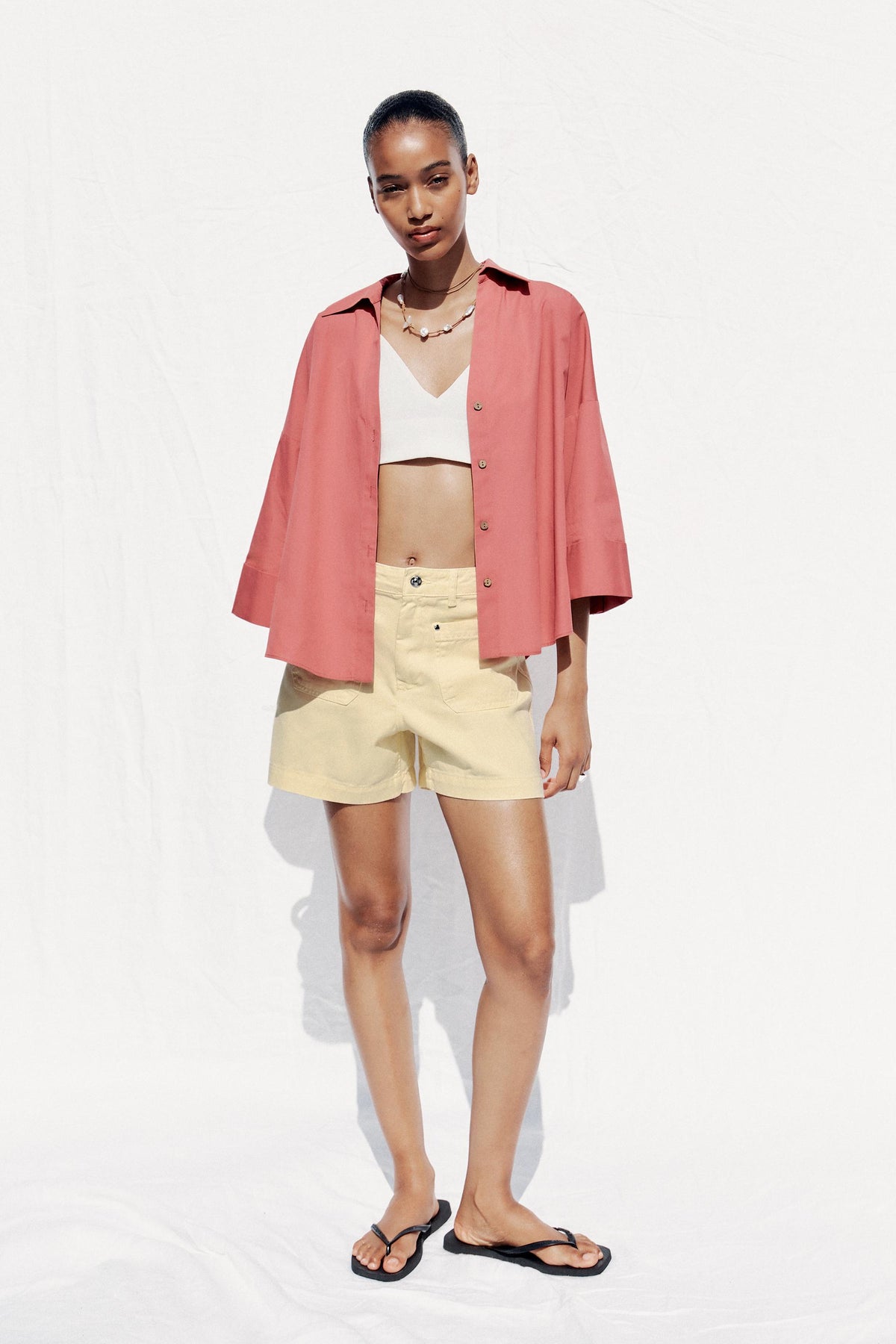 WIDE-SLEEVE POPLIN SHIRT