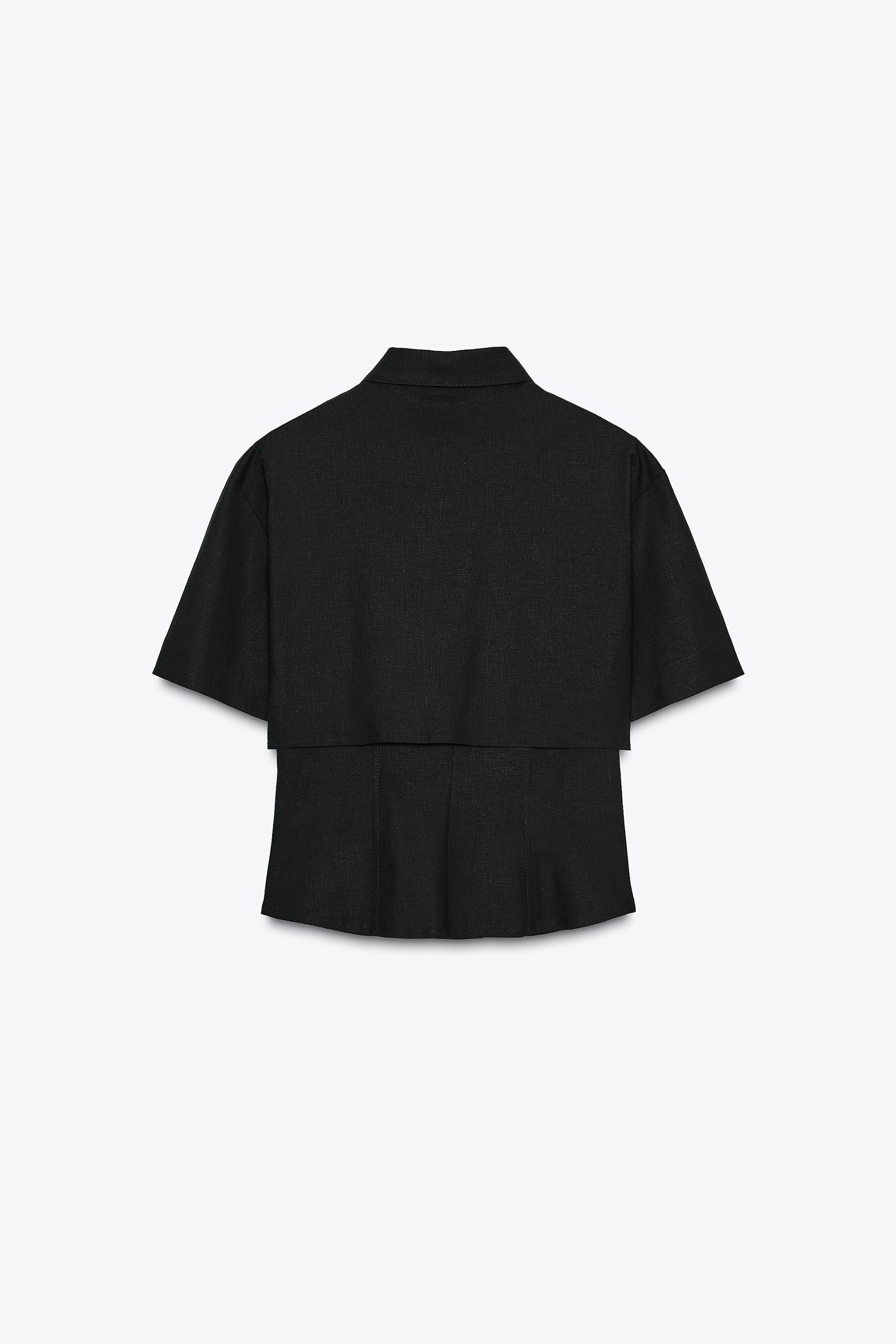 Linen Blend Fitted Shirt