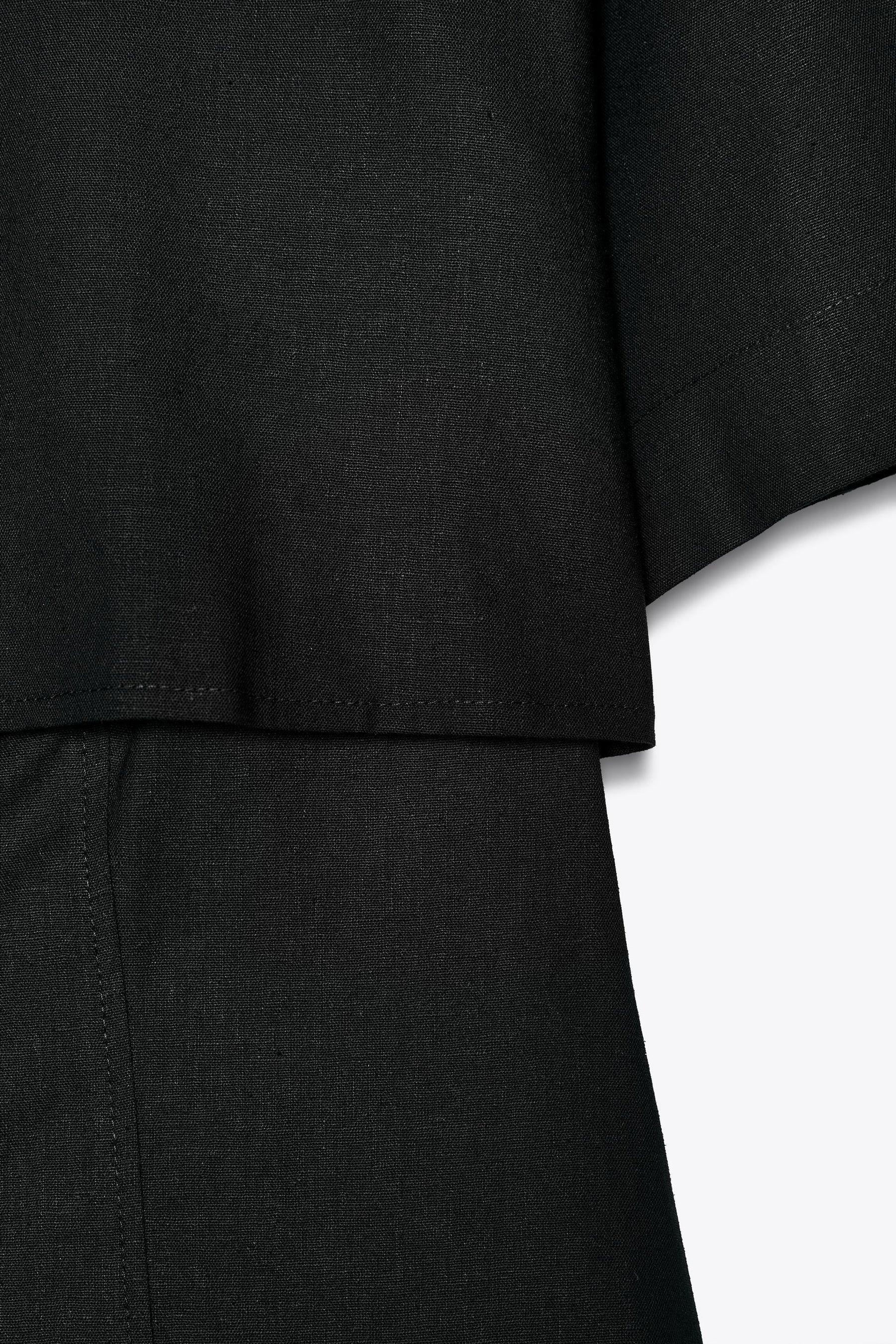 Linen Blend Fitted Shirt