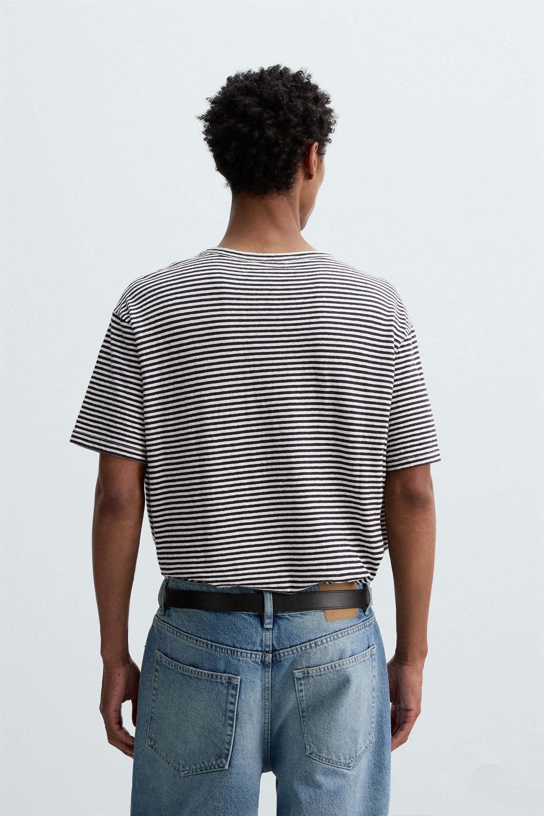 COTTON - LINEN STRIPED T-SHIRT - Image 3