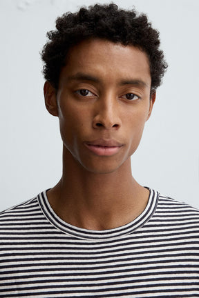 COTTON - LINEN STRIPED T-SHIRT - Image 6