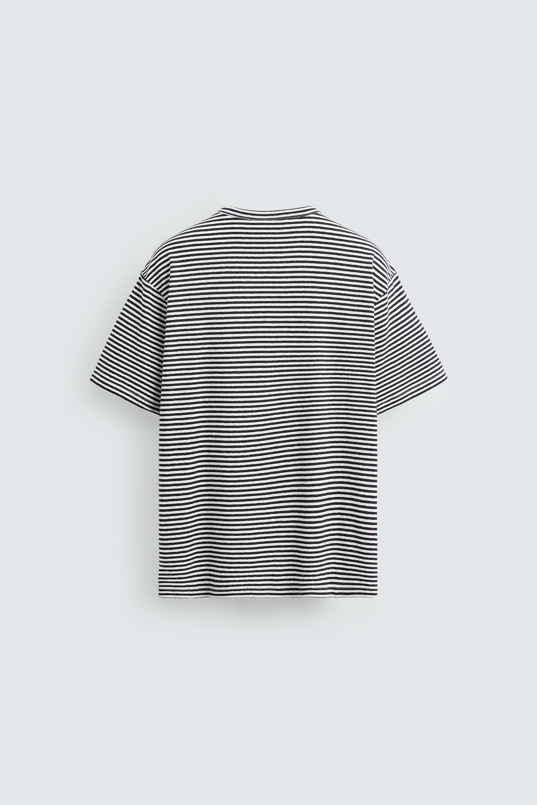 COTTON - LINEN STRIPED T-SHIRT - Image 7