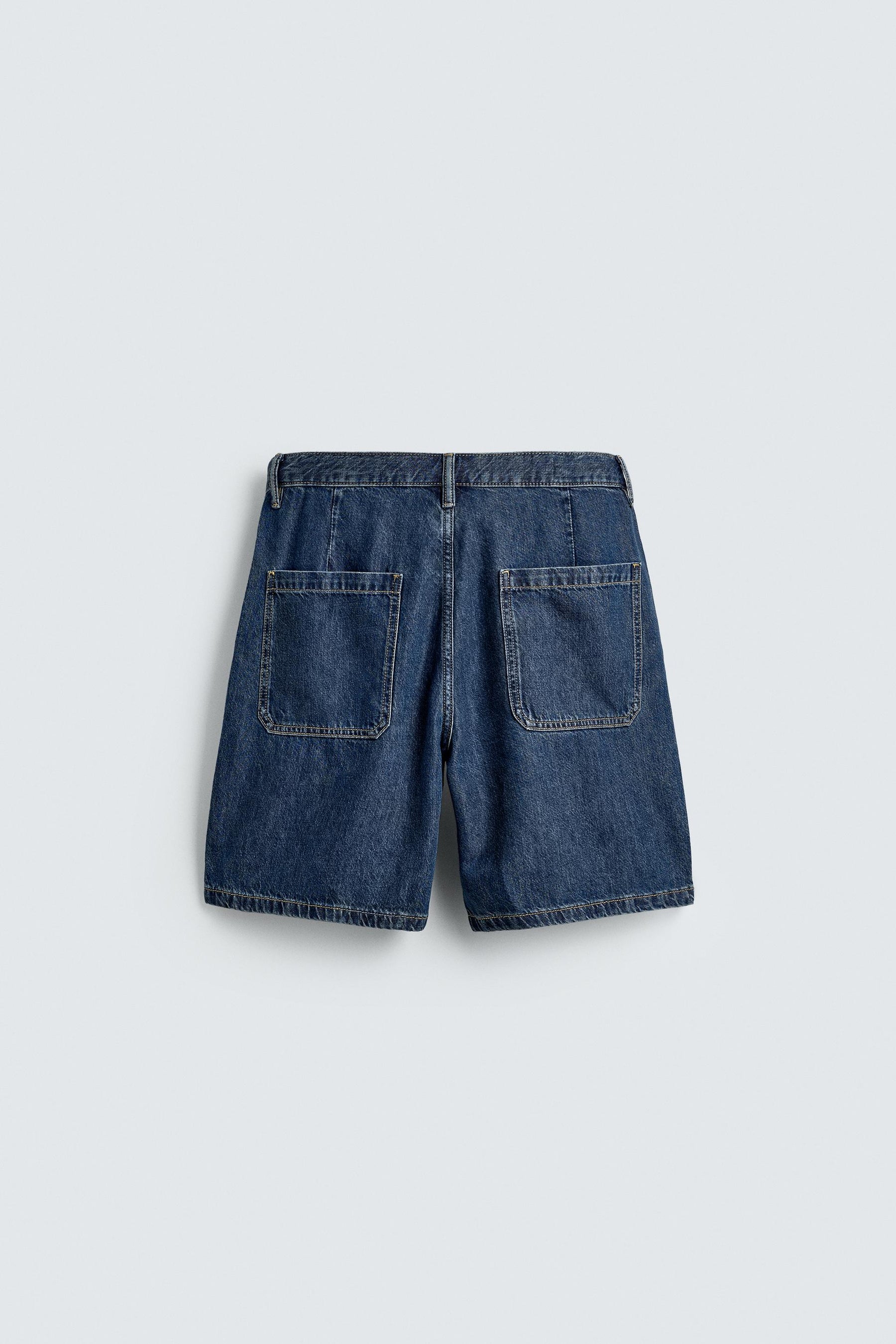 LIGHTWEIGHT DENIM STRAIGHT-LEG BERMUDA SHORTS - Image 7