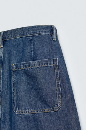 LIGHTWEIGHT DENIM STRAIGHT-LEG BERMUDA SHORTS - Image 9