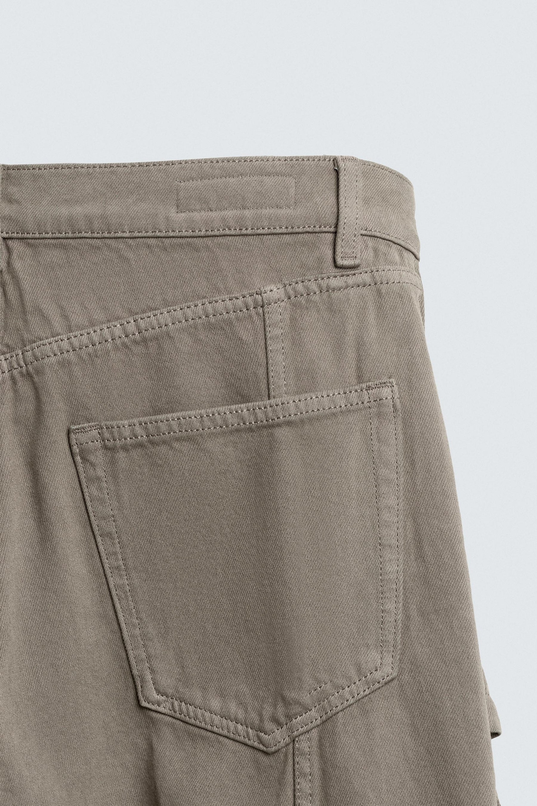 DENIM CARGO TROUSERS WITH POCKETS - Image 10