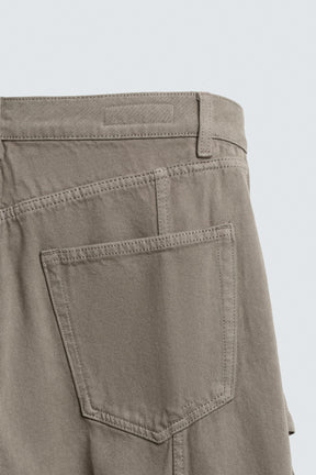 DENIM CARGO TROUSERS WITH POCKETS - Image 10