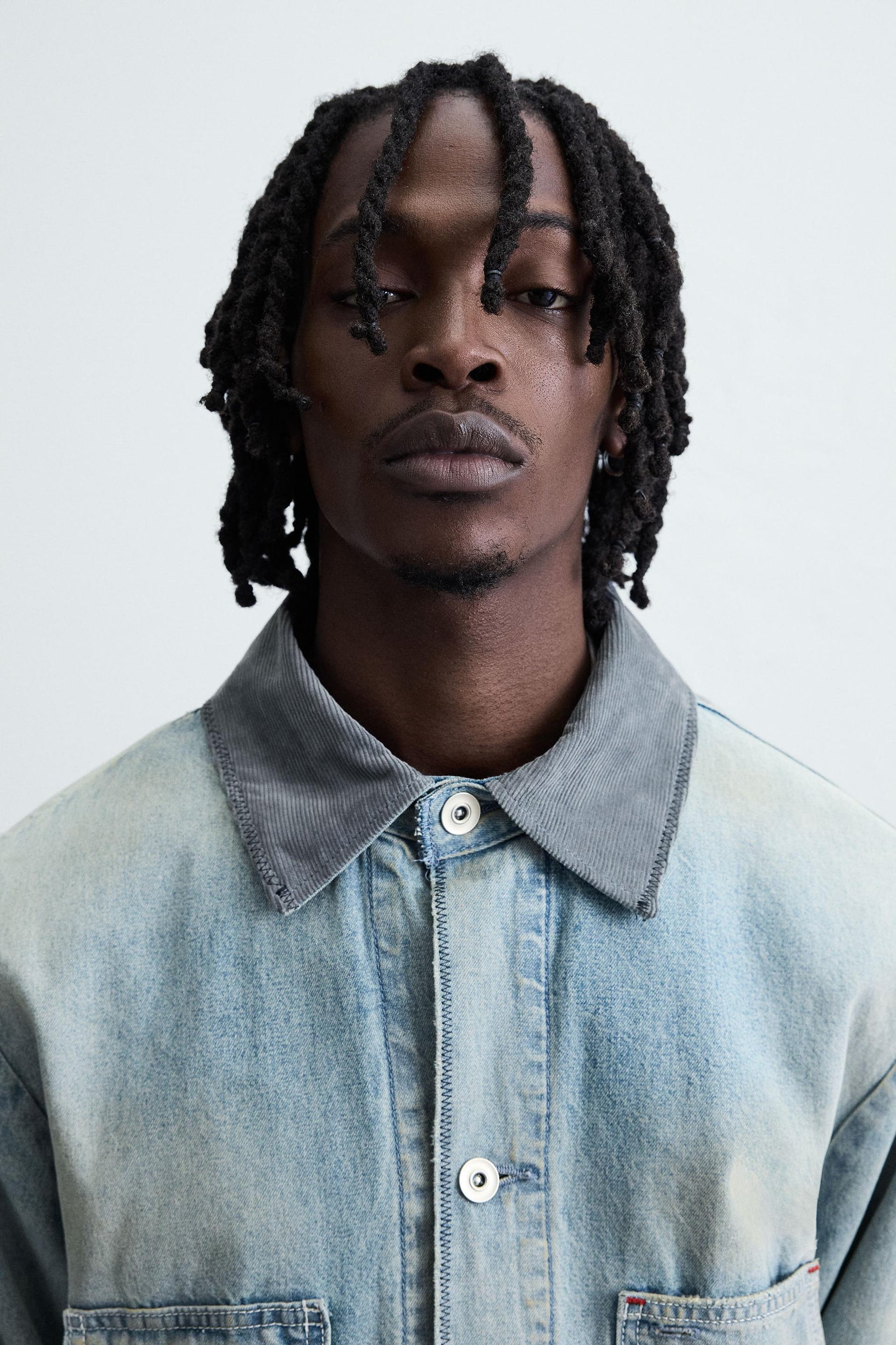 VINTAGE WASHED DENIM OVERSHIRT - Image 6