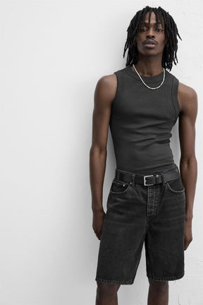 STRAIGHT-LEG DENIM BERMUDA SHORTS - Image 6