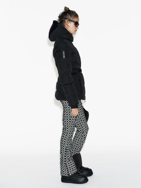 Water-resistant down puffer jacket