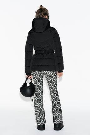 Water-resistant down puffer jacket