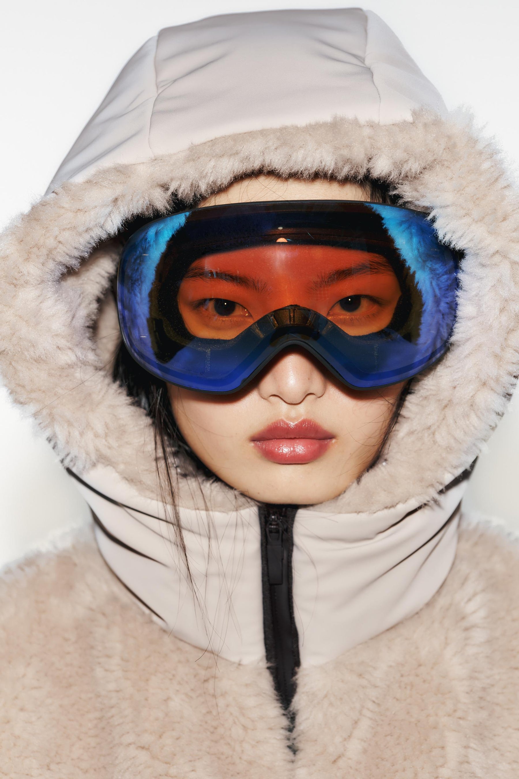 Faux Fur Hooded Ski