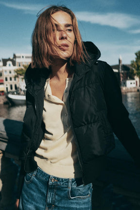 WATER AND WIND PROTECTION HOODED PADDED JACKET - Image 3