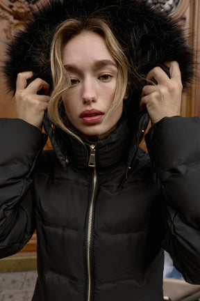 WATER-REPELLENT WINDPROOF HOODED PUFFER JACKET - Image 4