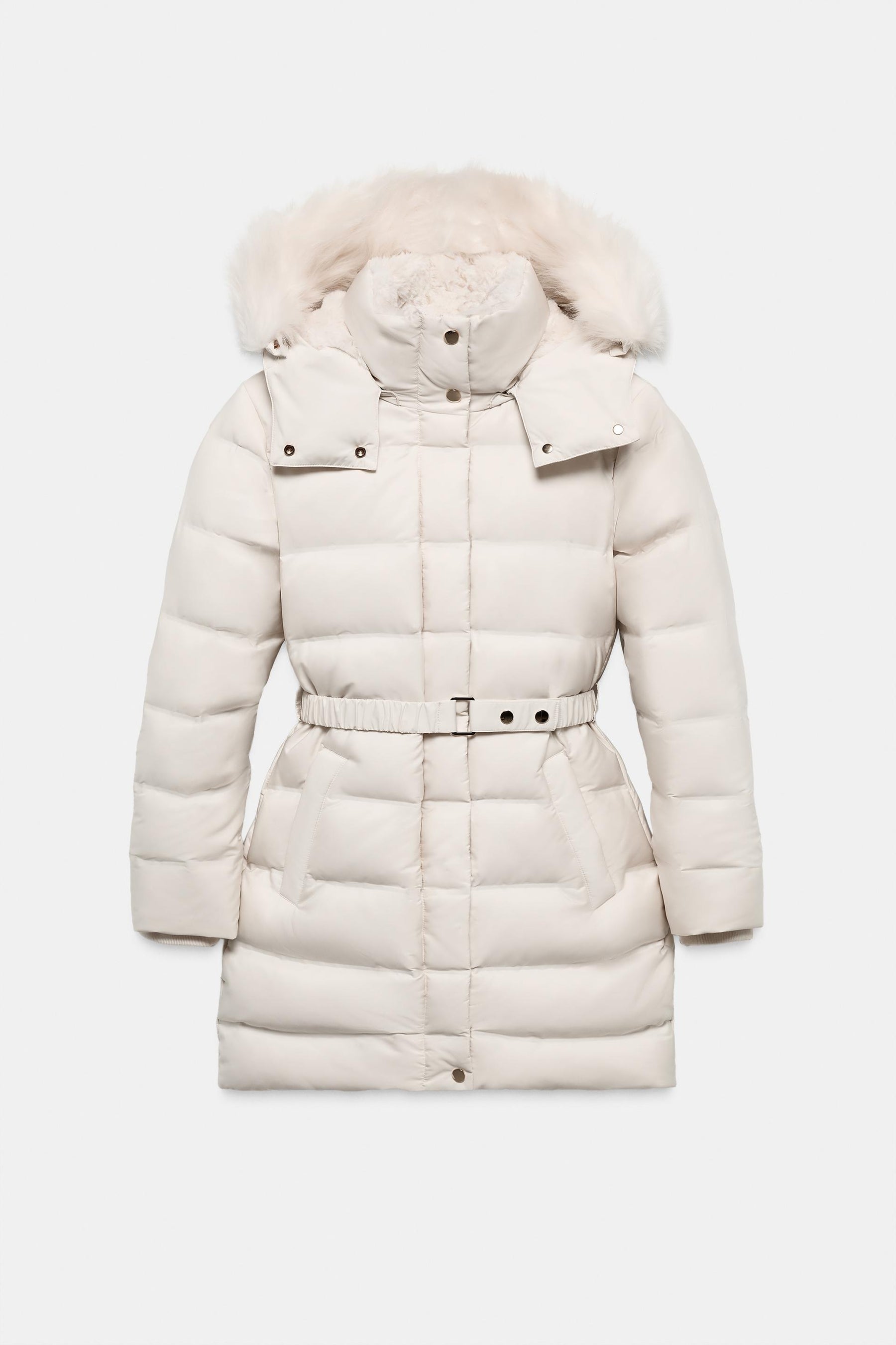 Hooded down puffer jacket