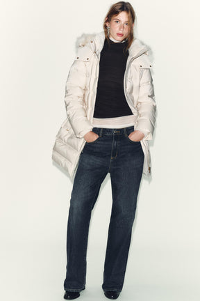 Hooded down puffer jacket