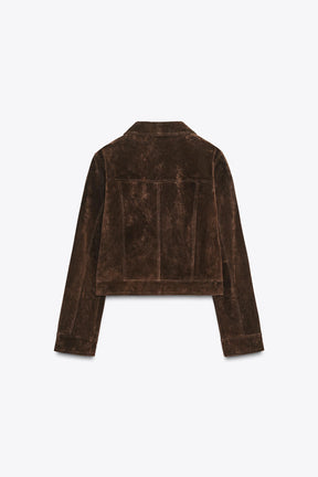 Leather Cropped Jacket