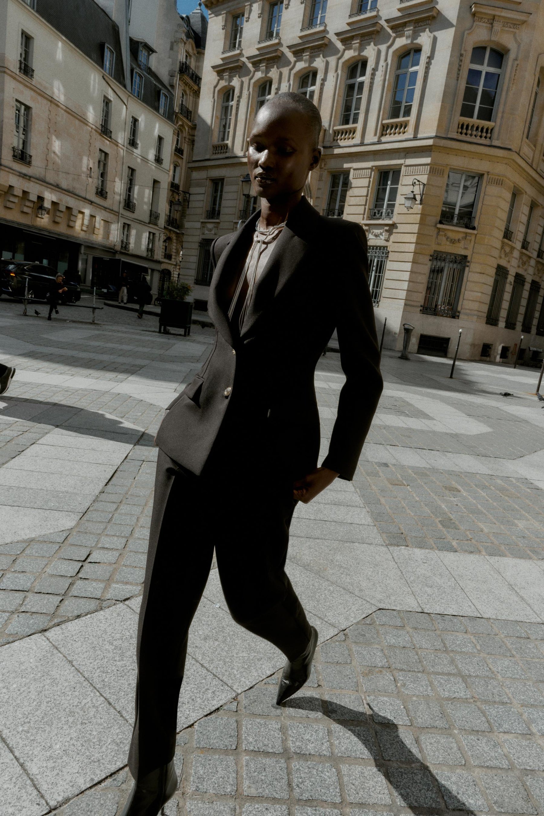 Straight-Leg Trousers with Crease