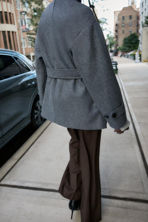 SOFT DOUBLE-POSITION COLLAR COAT - Image 5