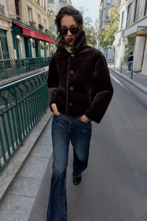 REVERSIBLE FAUX LEATHER JACKET