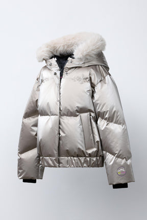 Metallic Down Ski Jacket - Image 4