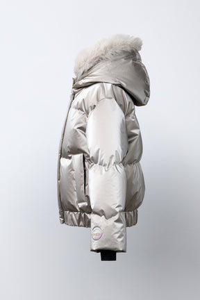Metallic Down Ski Jacket - Image 5