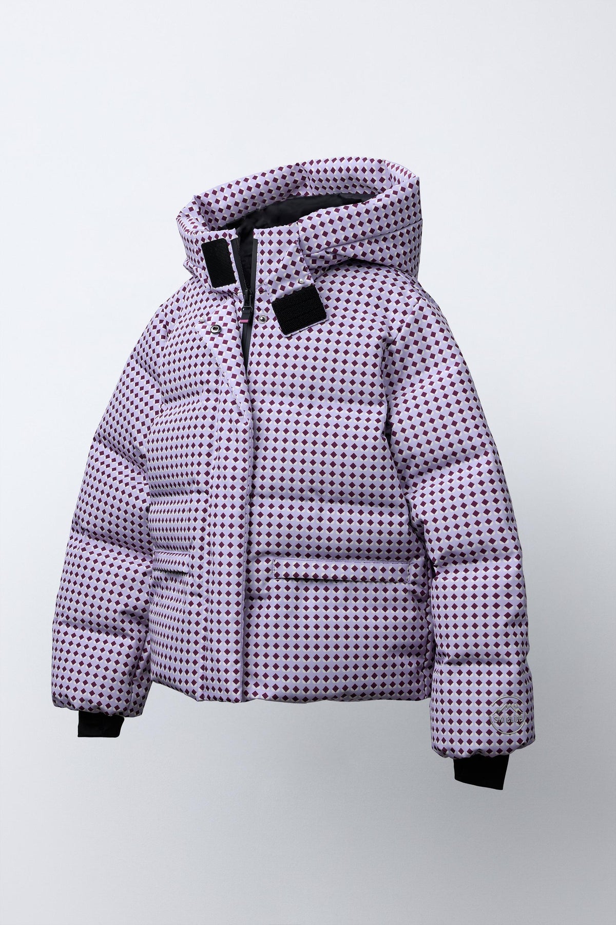 Down Feather Geometric Puffer Jacket - Image 2