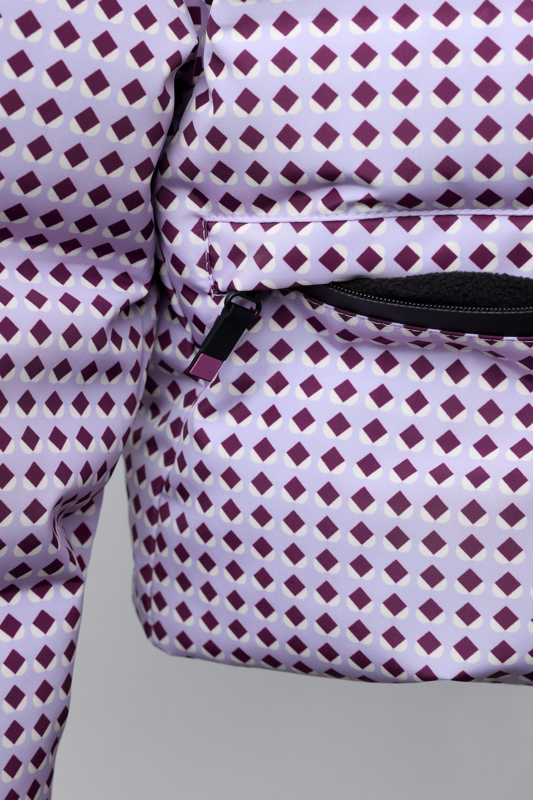 Down Feather Geometric Puffer Jacket - Image 6