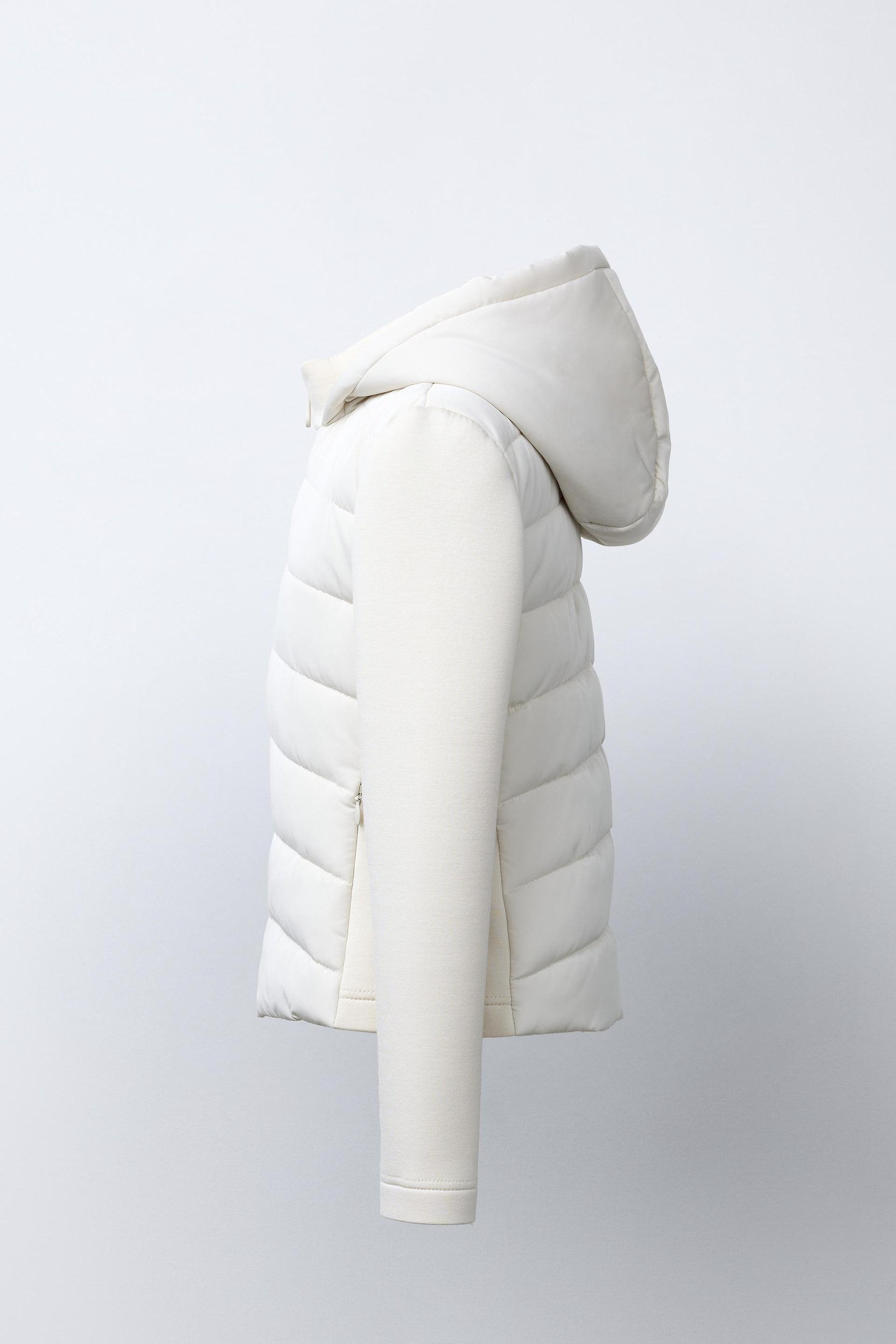 NEOPRENE-EFFECT SLEEVED PUFFER JACKET - Image 3