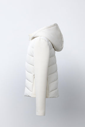 NEOPRENE-EFFECT SLEEVED PUFFER JACKET - Image 3