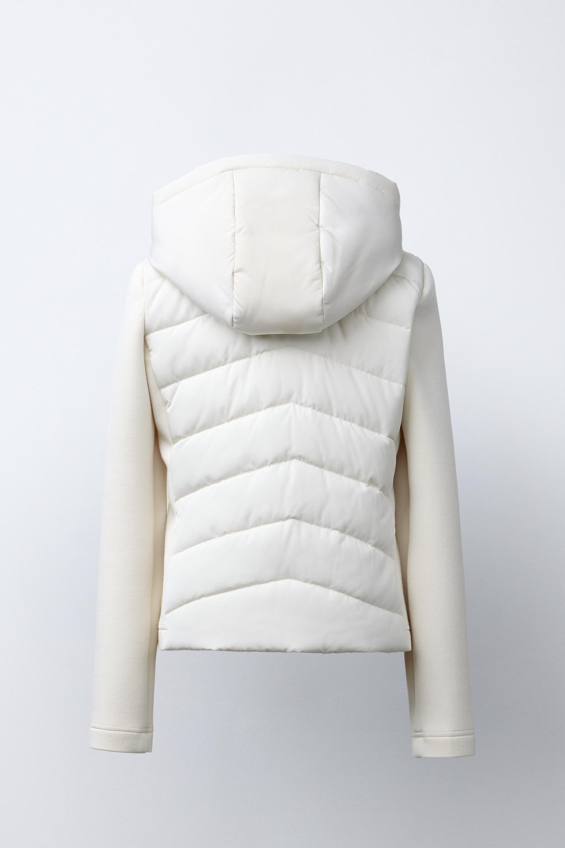 NEOPRENE-EFFECT SLEEVED PUFFER JACKET - Image 4