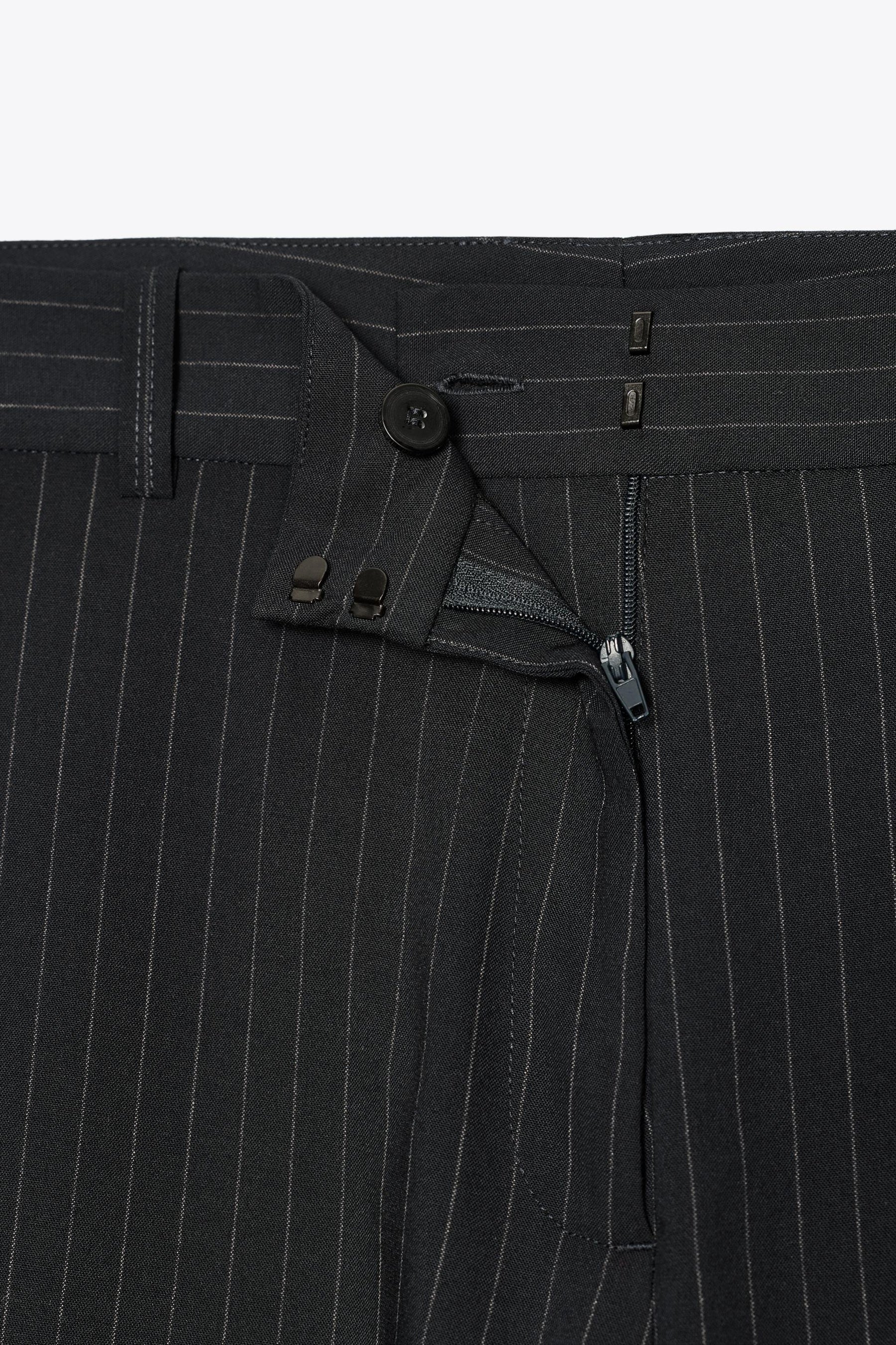 Pinstriped Trousers with Vents