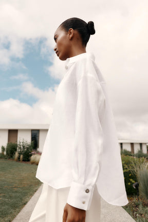 100% LINEN BUTTON SHIRT