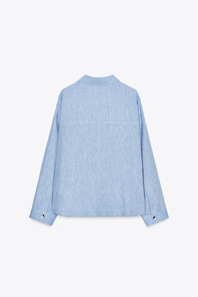 LINEN BLEND OVERSHIRT
