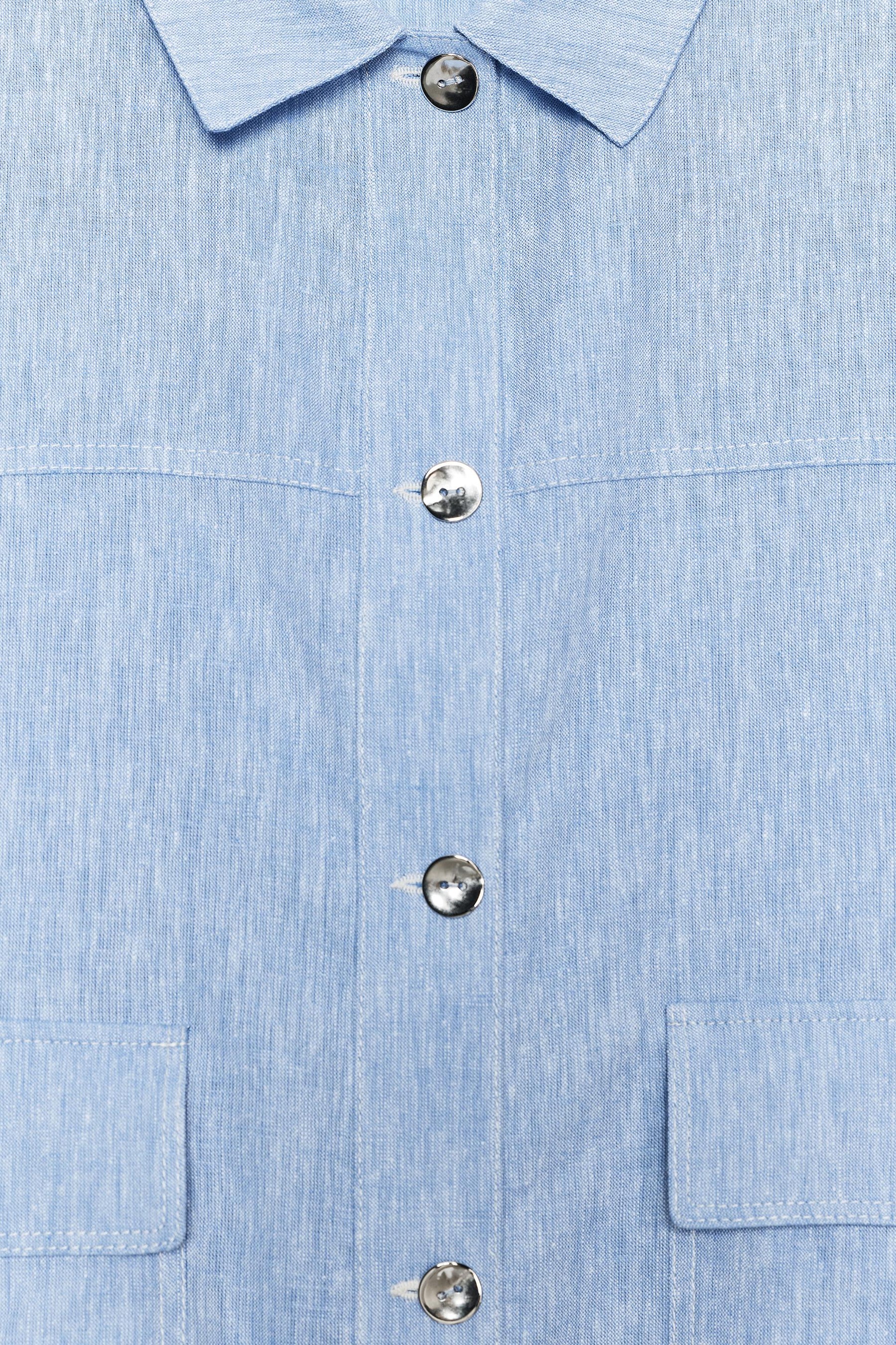 LINEN BLEND OVERSHIRT