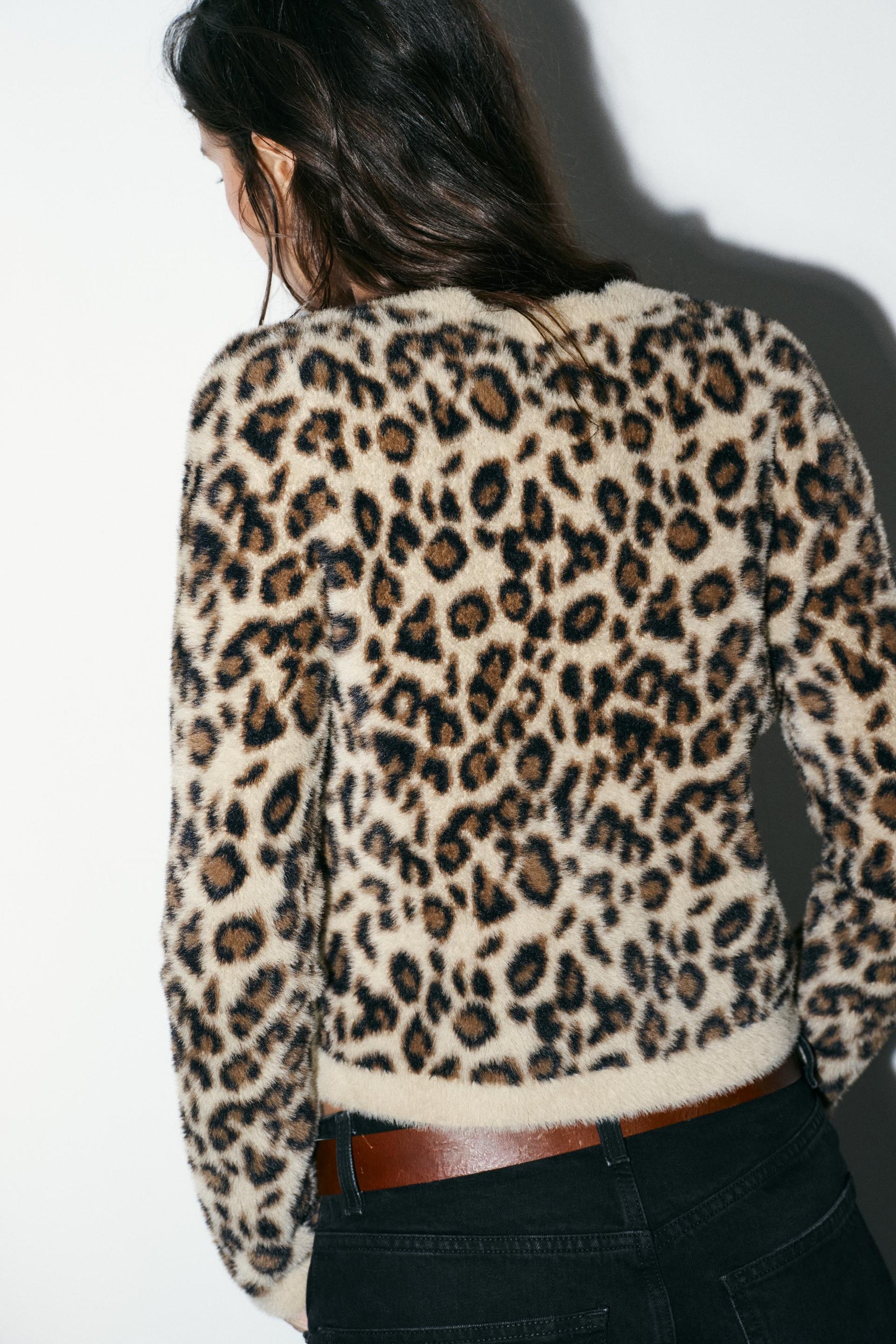 Animal Print Knit Jumper