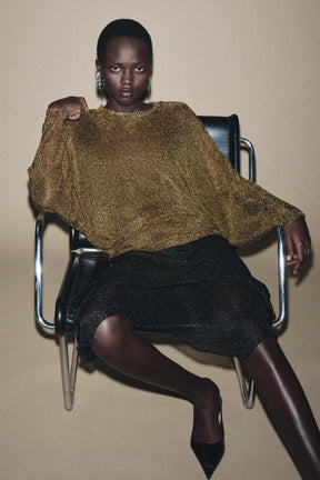 METALLIC KNIT JUMPER