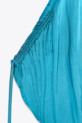 SATIN GATHERED BLOUSE