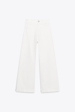 Wide-Leg High-Waist Jeans