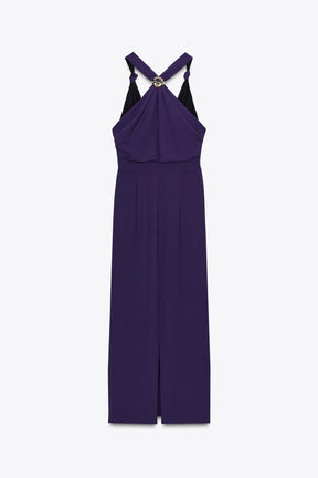 MIDI DRESS WITH KNOT AND HARDWARE - Image 5