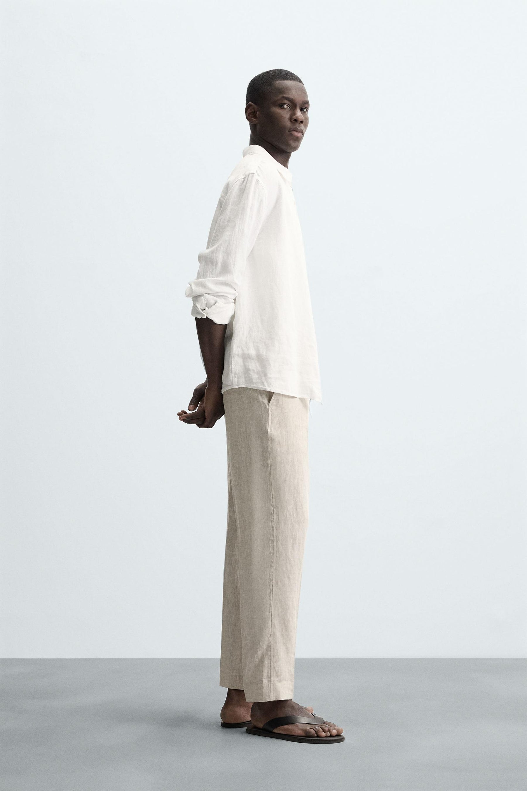 100% LINEN TROUSERS - Image 4