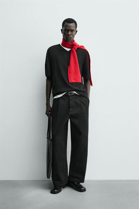 Wide Pleated Trousers