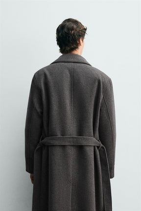 Belted Wool Blend Coat