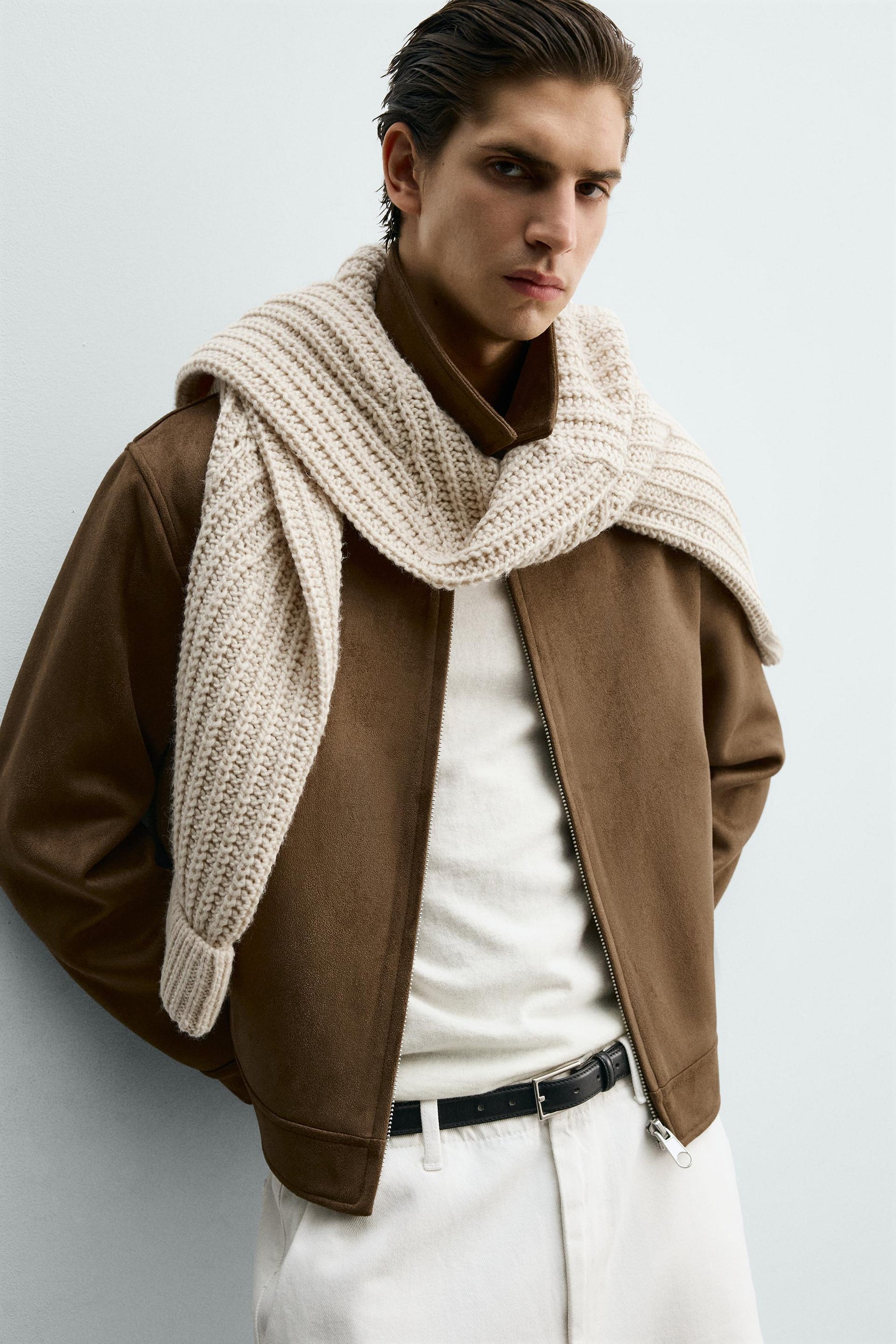 Faux Suede Cropped Jacket