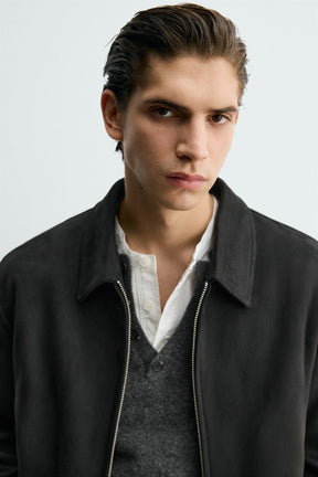 CROPPED FIT FAUX SUEDE JACKET - Image 6