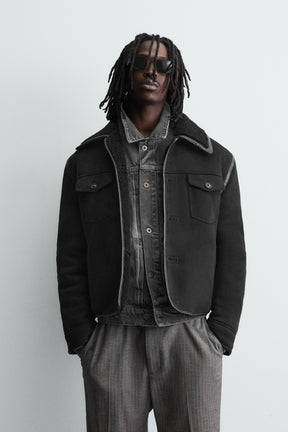 DOUBLE-FACED FAUX SUEDE JACKET - Image 2