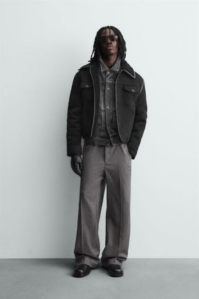 DOUBLE-FACED FAUX SUEDE JACKET - Image 1